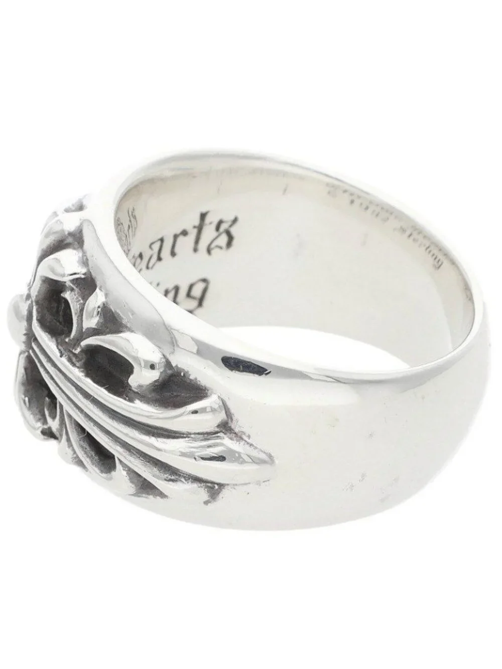 Chrome Hearts Flrl Floral Cross Silver Ring
